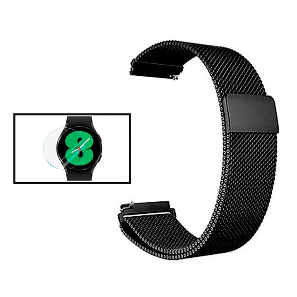 Milanese Loop strap with magnetic clasp and 3D glass protector for Xiaomi Watch S1