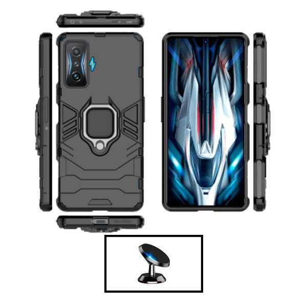 Magnetic car mount and Military Defender case kit for Redmi K50 Gaming
