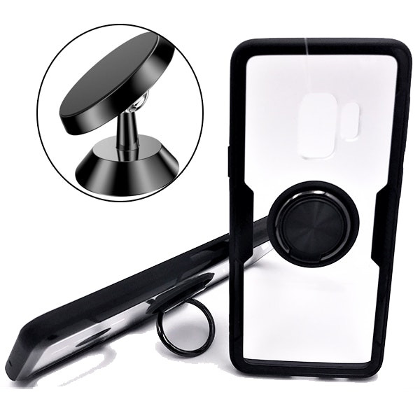 Funda Clear Armor 3x1 con soporte y anilla para Samsung Galaxy S9