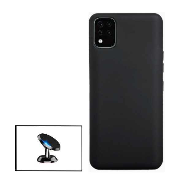 Kit soporte magnético para coche y funda de silicona líquida para smartphone
