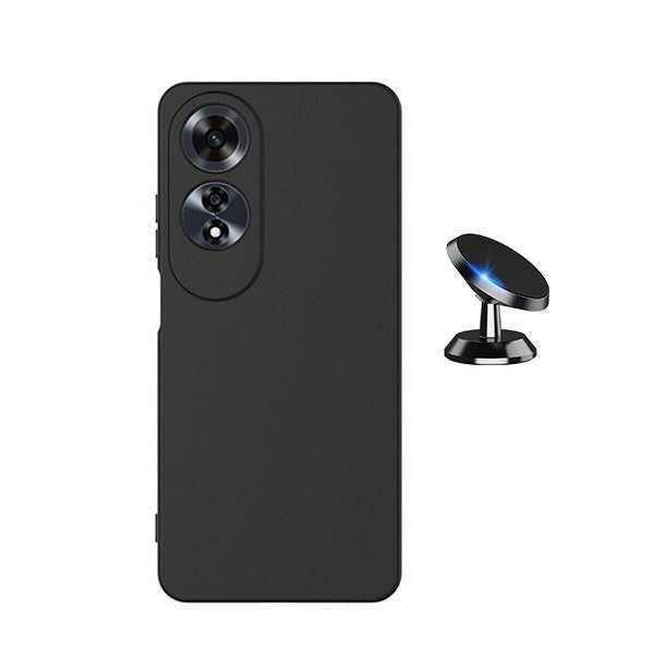 Funda de silicona líquida para Oppo A60 con soporte magnético