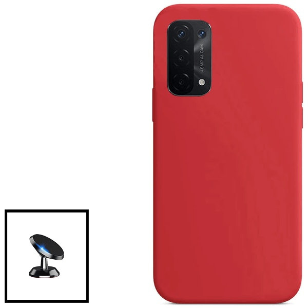 Funda de silicona líquida y soporte magnético para Oppo A16