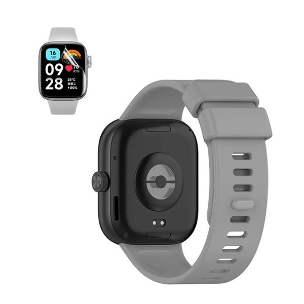 Silicone strap and hydrogel screen protector kit for Redmi Watch 4