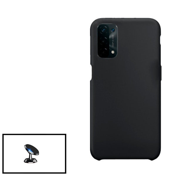 Liquid silicone case and magnetic car mount for Oppo A93 5G