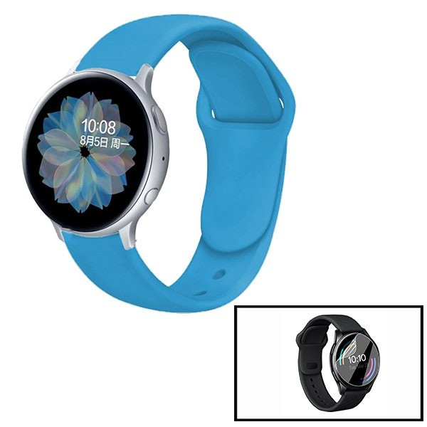 Correa y Protector de Pantalla para Samsung Gear S3 Frontier - Azul