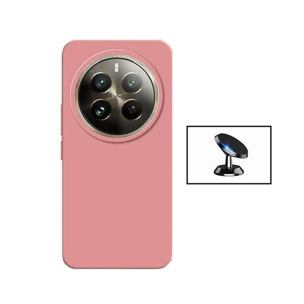 Soporte magnético y funda de silicona líquida para Realme 12 Pro 5G