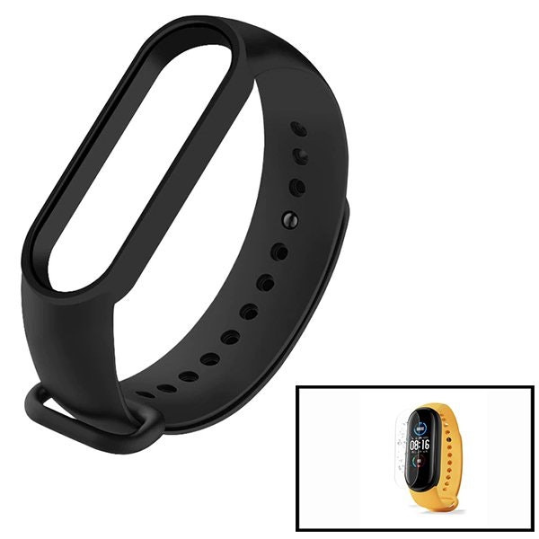 Kit pulsera silicona y protector hydrogel compatible Mi Band 6 / Mi Smart Band 5