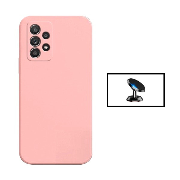 Funda silicona líquida para Samsung Galaxy A73 5G con soporte magnético