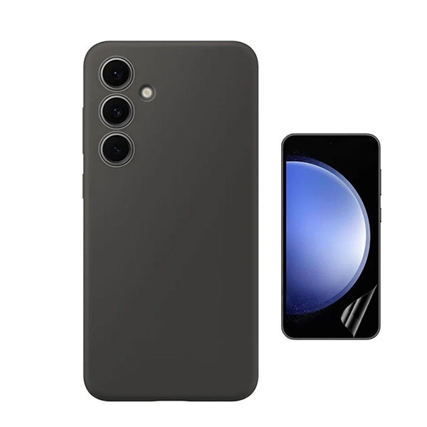 Hydrogel screen protector and liquid silicone case kit for Samsung Galaxy S25