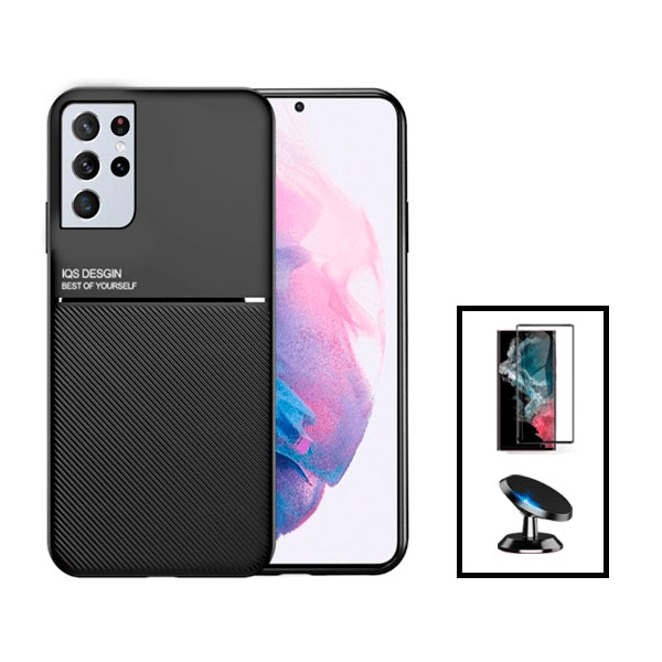 Magnetic Lux case for Galaxy S23 Ultra with full cover glass and car mount
