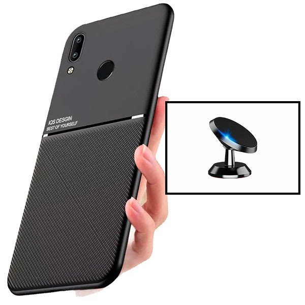 Funda magnética Lux con soporte para coche para Huawei P Smart 2019