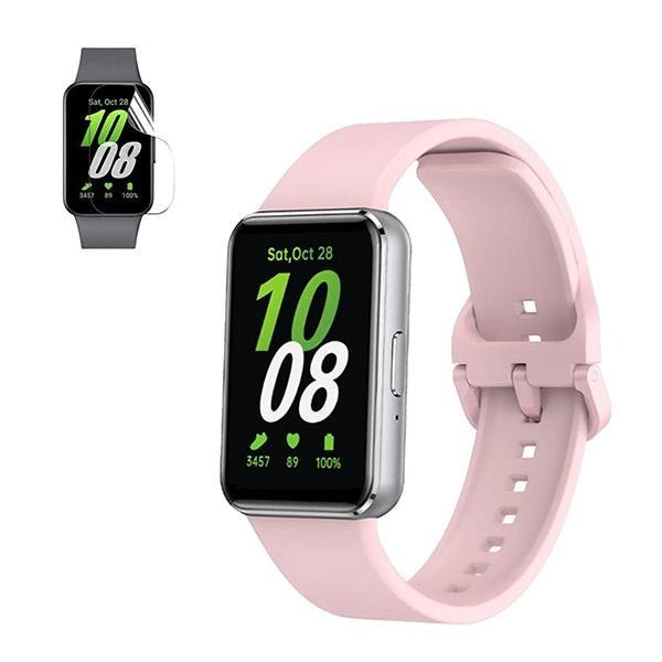 Silicone strap and hydrogel screen protector kit for Galaxy Fit3 40mm