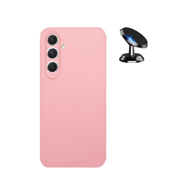 Funda de silicona líquida para Galaxy S23 FE con soporte magnético para coche