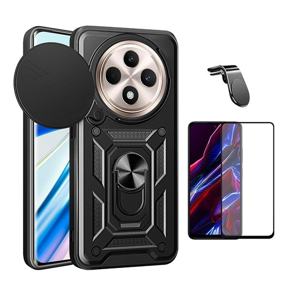 Kit funda, vidrio templado y soporte magnético para Reno12 FS 5G