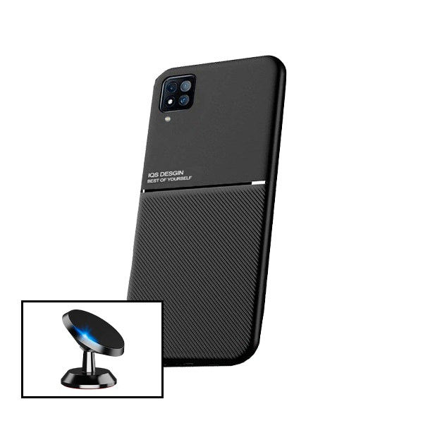 Magnetic luxury case with car mount for Galaxy A22 5G