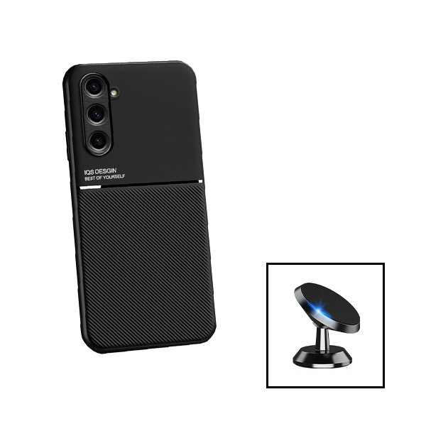 Funda magnética de lujo con soporte de coche para Samsung Galaxy M34 5G