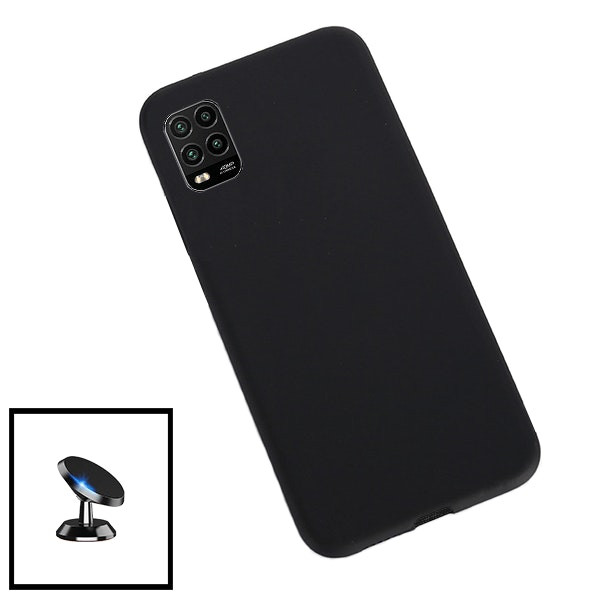 Liquid silicone case and magnetic car mount for Xiaomi Mi 10 Lite Zoom