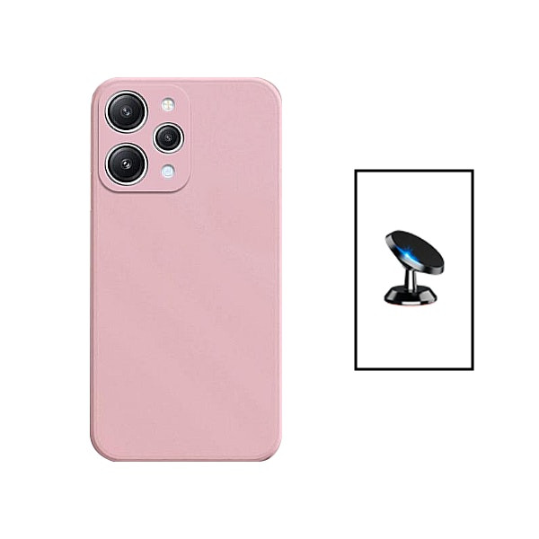 Liquid silicone case with magnetic car mount for Xiaomi Redmi 12