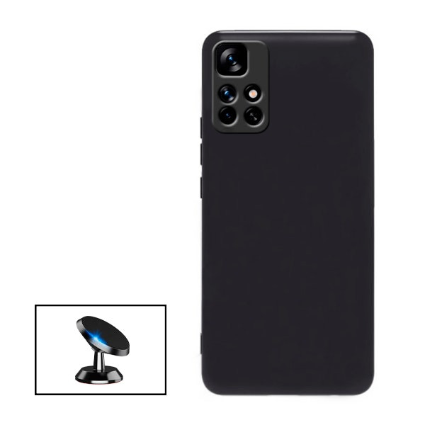 Liquid silicone case and magnetic car mount for Redmi Note 11