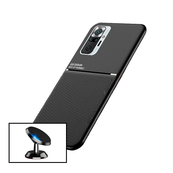 Funda magnética Lux con soporte de coche para Redmi Note 10 Pro+