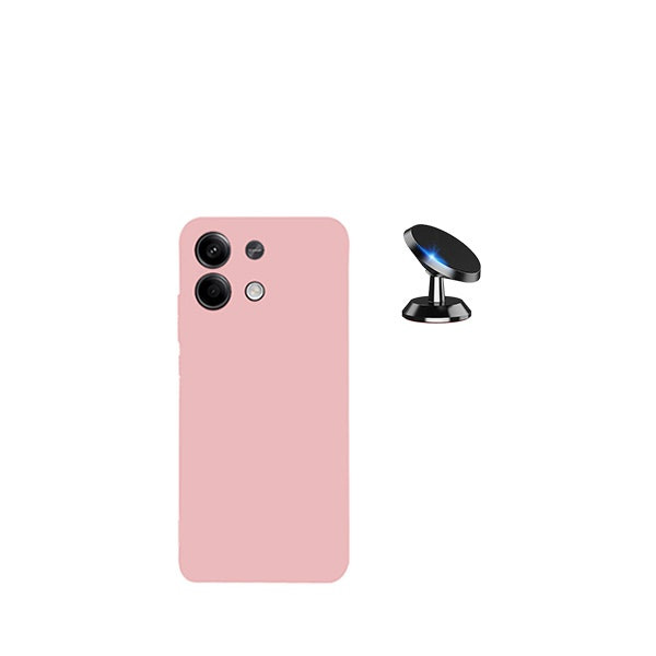 Kit soporte magnético y funda de silicona líquida para Redmi Note 13 Pro