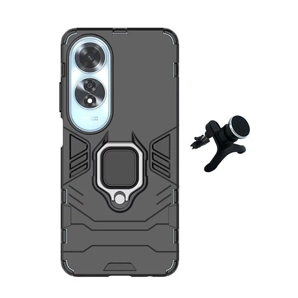 Funda Military Defender 3 en 1 y Soporte Magnético de Coche para Oppo A60