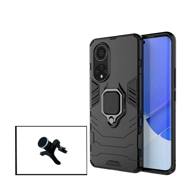 Soporte magnético de coche y funda 3 en 1 Military Defender para Huawei Nova 9
