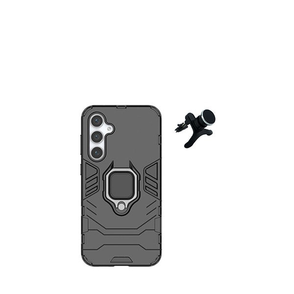 Kit soporte magnético de coche y funda Military Defender para Samsung Galaxy A25