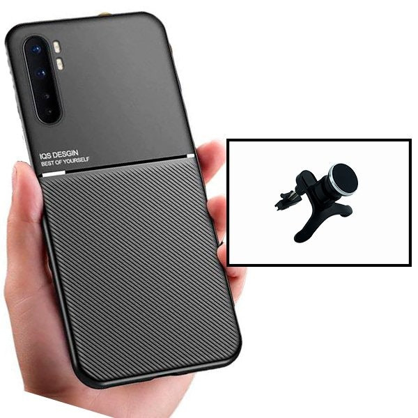 Funda magnética Lux con soporte magnético de coche para Mi Note 10 Lite