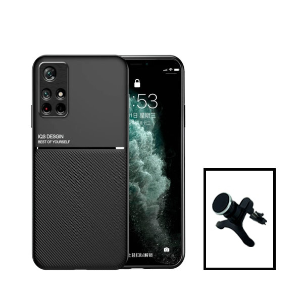 Funda magnética con soporte de coche reforzado para Poco M4 Pro