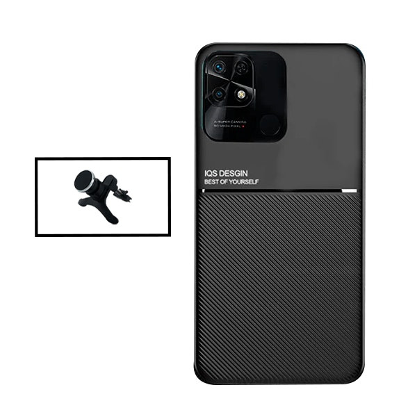 Magnetic reinforced case with car mount for Poco C40