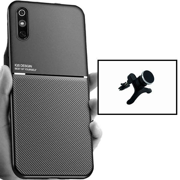 Funda magnética de lujo con soporte de coche para Xiaomi Redmi 9AT