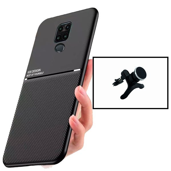 Funda magnética de lujo con soporte magnético para coche para Xiaomi Redmi Note 9