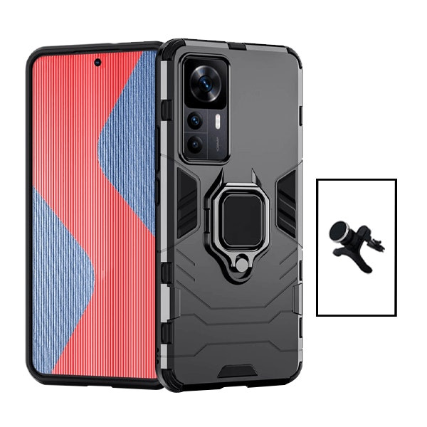 Soporte magnético de coche y funda Military Defender para Xiaomi 12T Pro