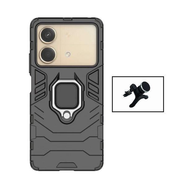 Soporte magnético de coche y funda Military Defender para Xiaomi Poco X6 Neo