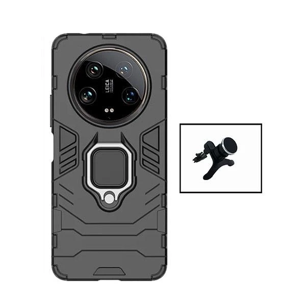 Soporte magnético de coche y funda Military Defender para Xiaomi 14 Ultra