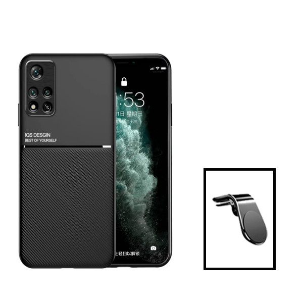 Funda magnética Lux con soporte magnético universal para Xiaomi 11i - Negro