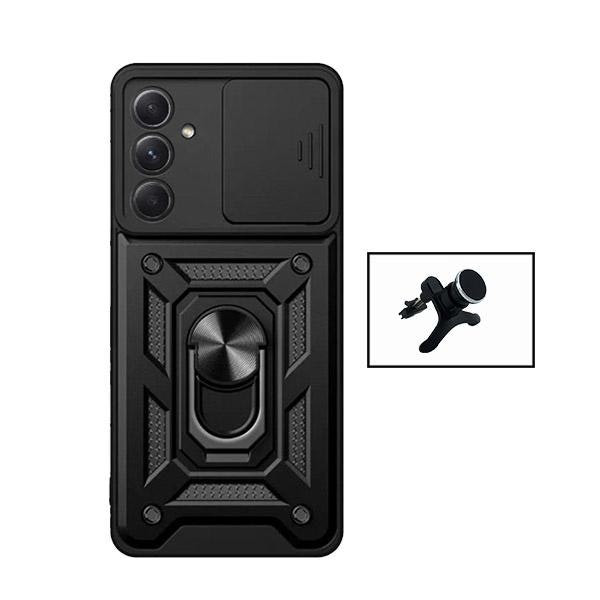 Funda reforzada con soporte magnético para Samsung Galaxy A55 5G