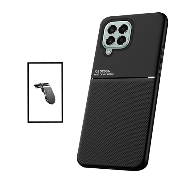 Funda magnética Lux con soporte magnético universal para Samsung Galaxy M53 - Negro
