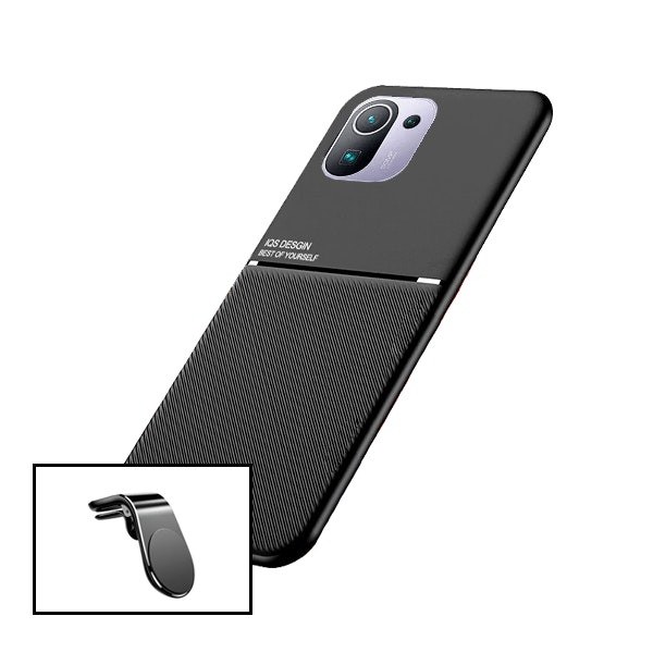 Magnetic luxury case with car mount for Xiaomi Mi 11 Pro