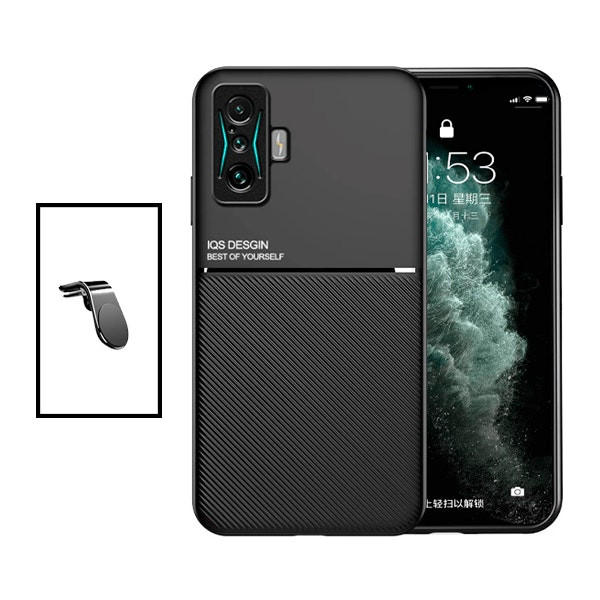 Magnetic Lux Case with Universal Magnetic Mount for Xiaomi Poco F4 GT - Black