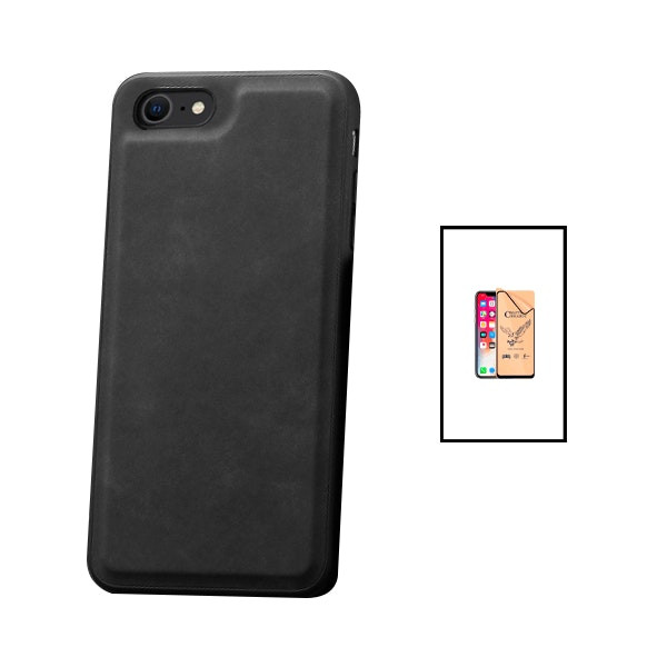 Funda magnética de cuero con CeramicGlass para iPhone 7/8/SE