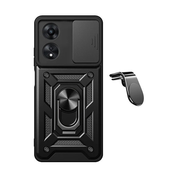 Funda Military Defender 3 en 1 y Soporte Magnético para coche compatible con Oppo A60