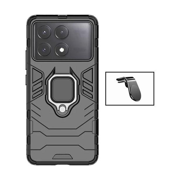 Kit soporte magnético y funda Military Defender para Poco X6 Pro