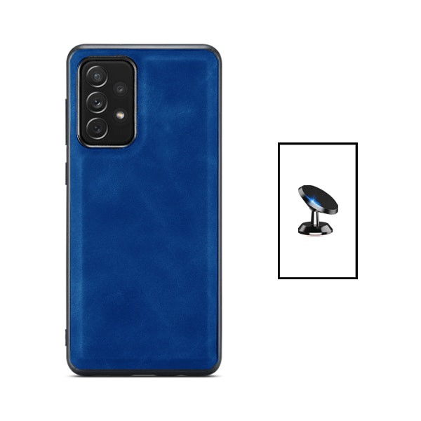 Magnetic Leather Case and Magnetic Mount for Samsung Galaxy A52