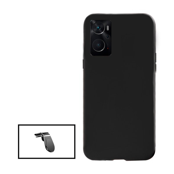 Funda de silicona líquida para Oppo A36 con soporte magnético de coche