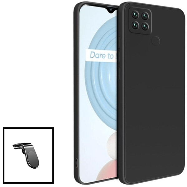 Liquid silicone case and magnetic car mount kit