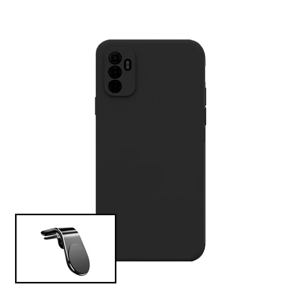 Soporte magnético y funda silicona líquida para Oppo Reno5 Z