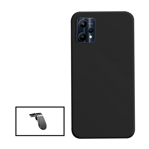 Funda de silicona líquida y soporte magnético para coche Realme 9 Pro+