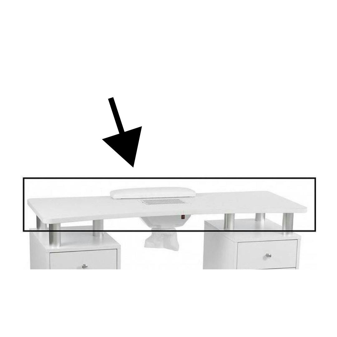 Tampo de mesa com extrator de pó integrado para manicure
